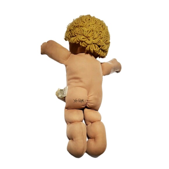 Vintage 1982 Cabbage Patch Doll Blonde Hair Green Eyes Dimples HM#2 TLC Rare - Picture 4 of 9